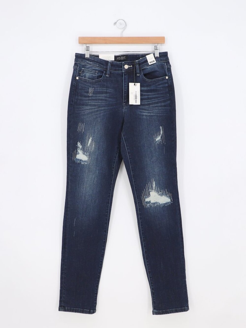 NWT JUDY BLUE Mid Rise Distressed Boyfriend Jeans Size 9/29